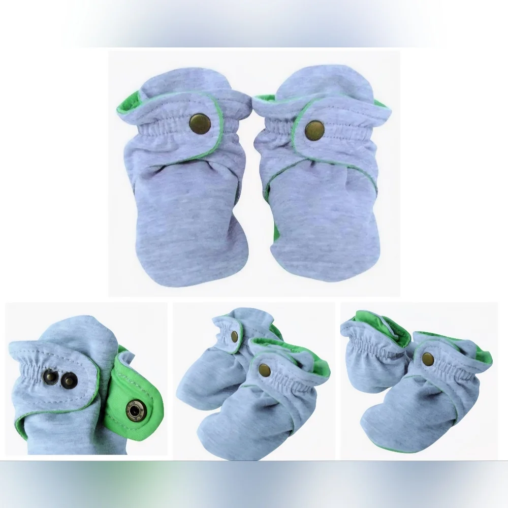 🍎 Nwt Trimfit Brand Cotton Baby Booties Infant 1-Pack Booties w Clasp,  Socks